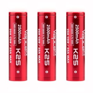 Vapcell K25 18650 Battery in Case